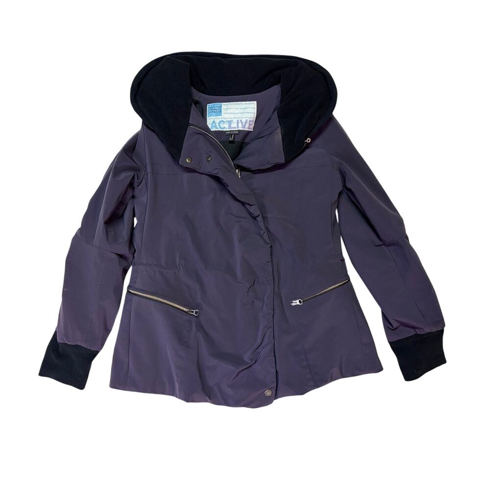Marithe Francois Girbaud Parka Jacket Womens 27 Purple Insulated Y2K Avant Garde